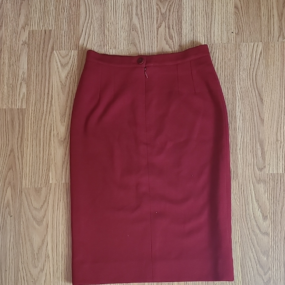 Sonia Rykiel Red Knee-Length Pencil Skirt for Work - Picture 3 of 6